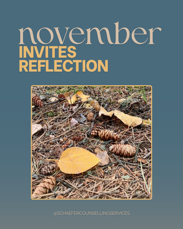 Single golden leaf on forest ground. 