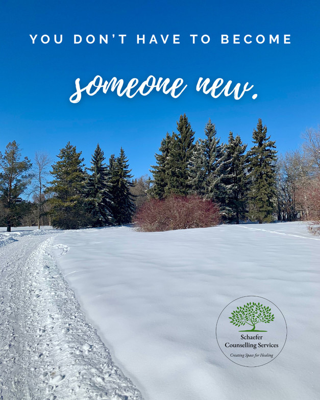 Snowy path in a St. Albert park, a peaceful space for reflection and mental health support.