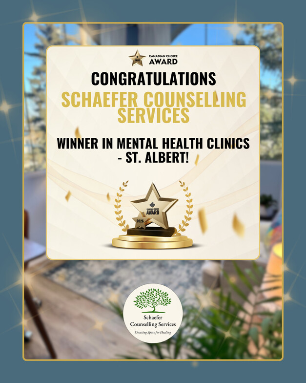 Schaefer Counselling Services, St. Albert: 2026 Canadian Choice Award Winner for Mental Health Clinics.