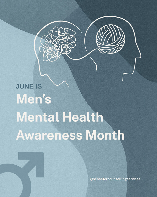 Image with the words June is Men's Mental Health Month